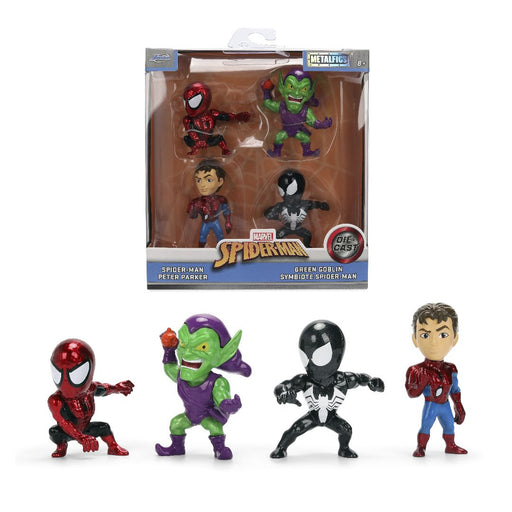 JAD37319 Jada 2.5" Metalfigs Spider Man 4-Pack