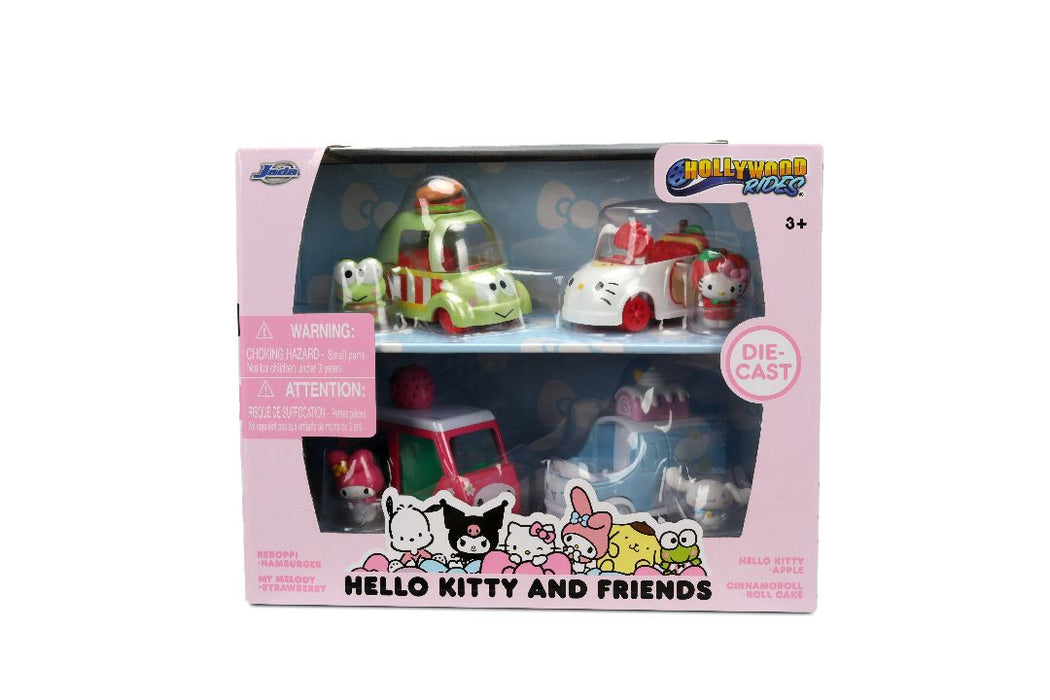 JAD37345 Jada 1/55 MINI HWR - Sanrio Hello Kitty 4-Pack