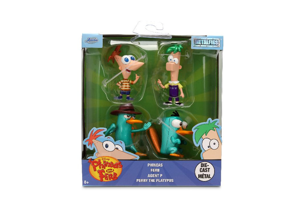 JAD37488 Jada 2.5" Metalfigs - Disney - Phineas and Ferb 4-Pack