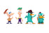 JAD37488 Jada 2.5" Metalfigs - Disney - Phineas and Ferb 4-Pack