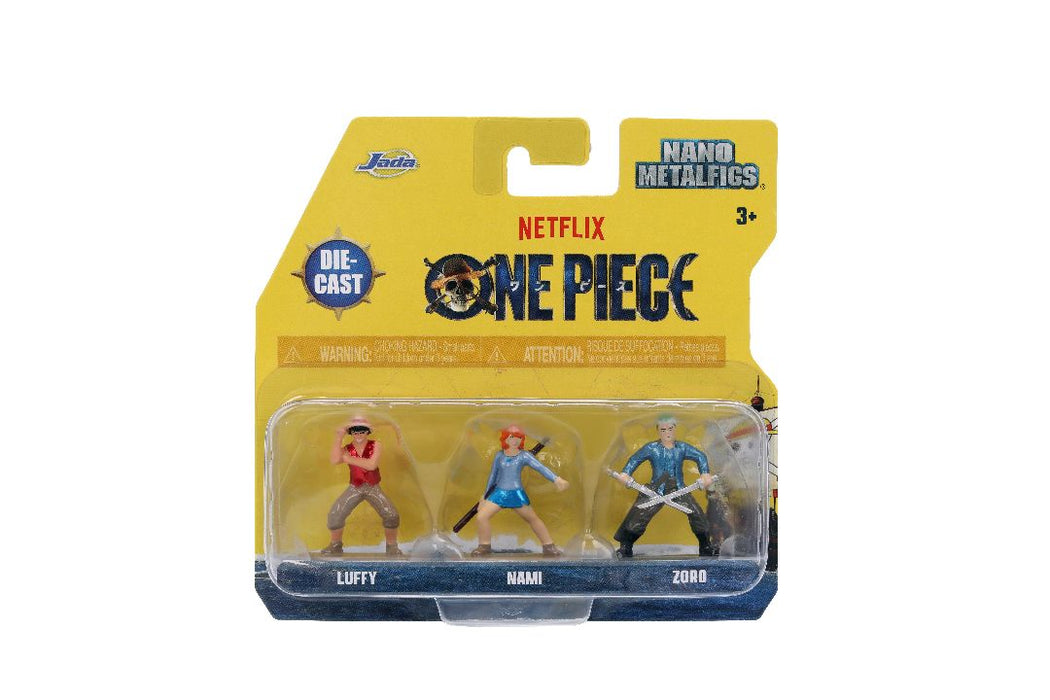 JAD37507 Jada 1.65" Nano Metalfigs - NETFLIX - ONE PIECE 3-Pack