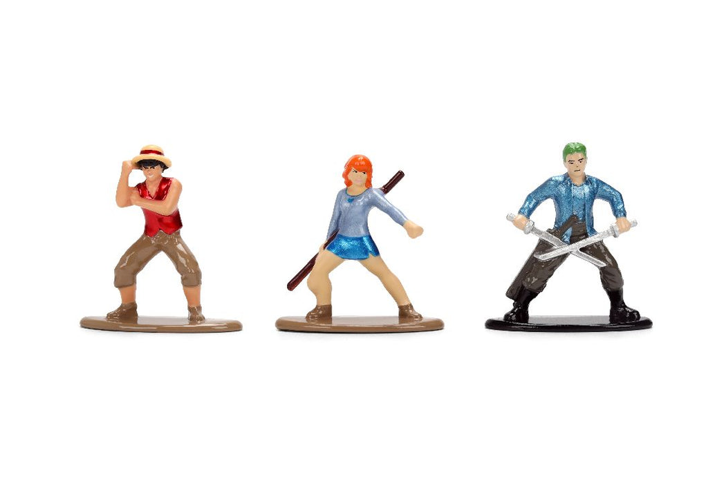 JAD37507 Jada 1.65" Nano Metalfigs - NETFLIX - ONE PIECE 3-Pack