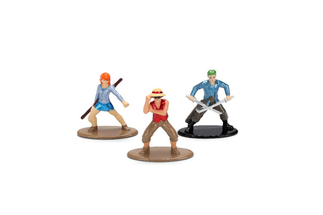 JAD37507 Jada 1.65" Nano Metalfigs - NETFLIX - ONE PIECE 3-Pack