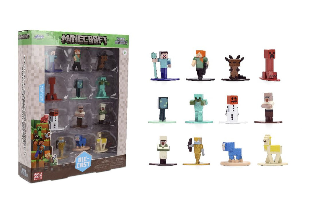 JAD37541 Jada 1.65" Nano Metalfigs Minecraft: 12-Pack W17
