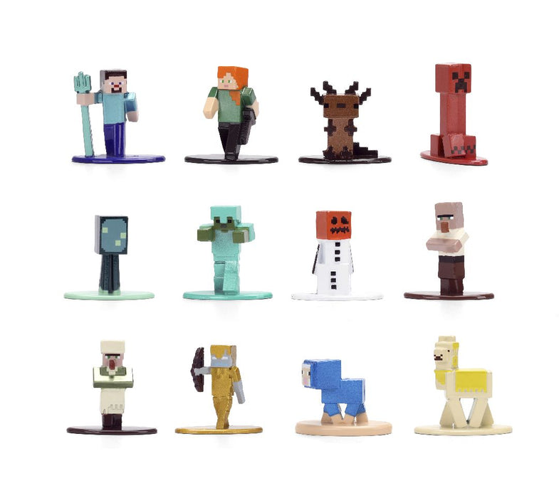 JAD37541 Jada 1.65" Nano Metalfigs Minecraft: 12-Pack W17