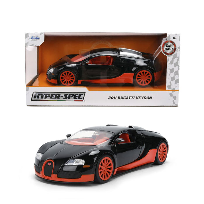 JAD37642 Jada 1/24 HYPERSPEC - 2011 Bugatti Veyron - Black/Orange