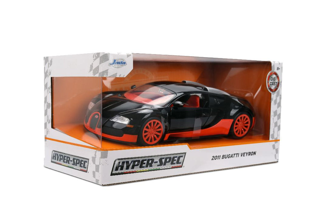 JAD37642 Jada 1/24 HYPERSPEC - 2011 Bugatti Veyron - Black/Orange