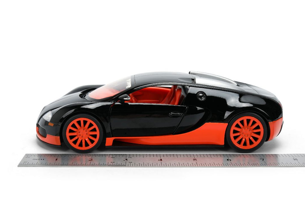 JAD37642 Jada 1/24 HYPERSPEC - 2011 Bugatti Veyron - Black/Orange