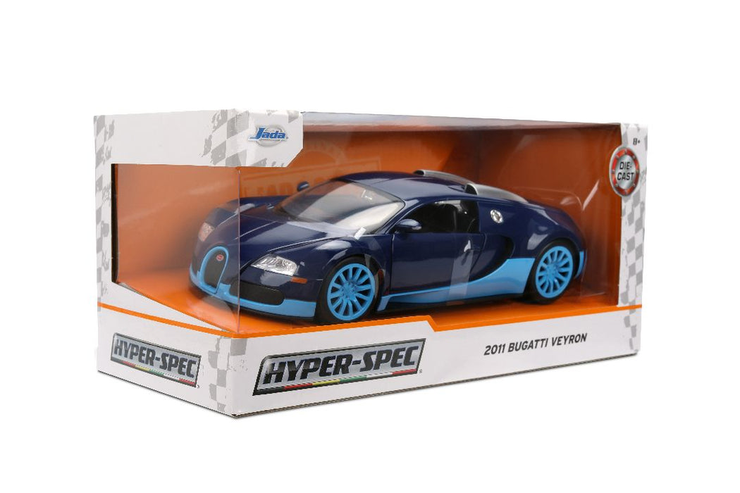 JAD37643 Jada 1/24 HYPERSPEC - 2011 Bugatti Veyron - Blue 2-Tone