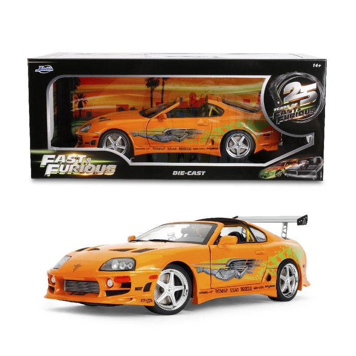 JAD37770 Jada 1/18 Fast & Furious - Brian's Orange Toyota Supra
