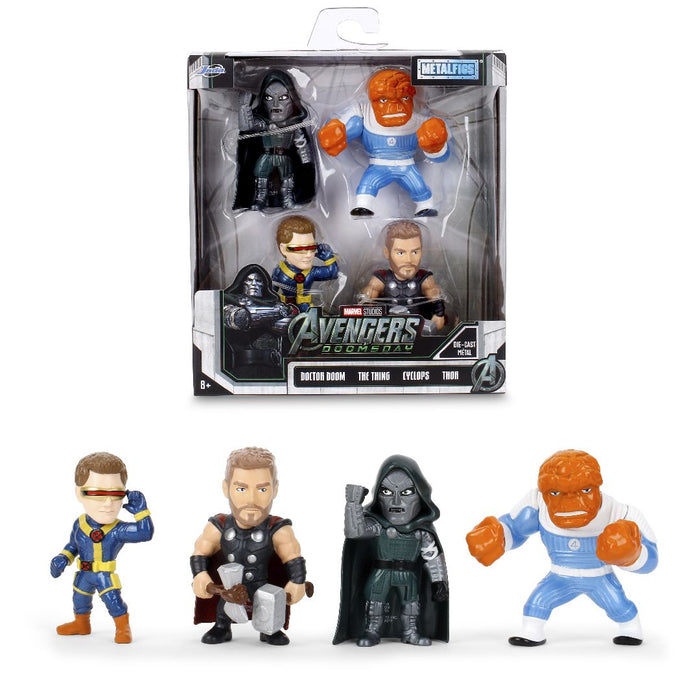 JAD38038 Jada 2.5" Metalfigs - Marvel Avengers Doomsday - 4 Pack