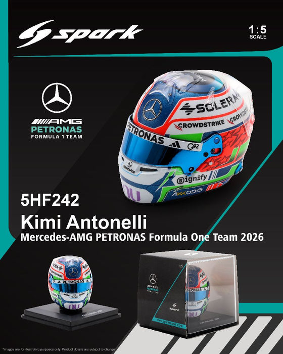 JAD5HF242JADA Jada 1/5 F1 Helmet - 2026 - Mercedes AMG - Kimi Antonelli