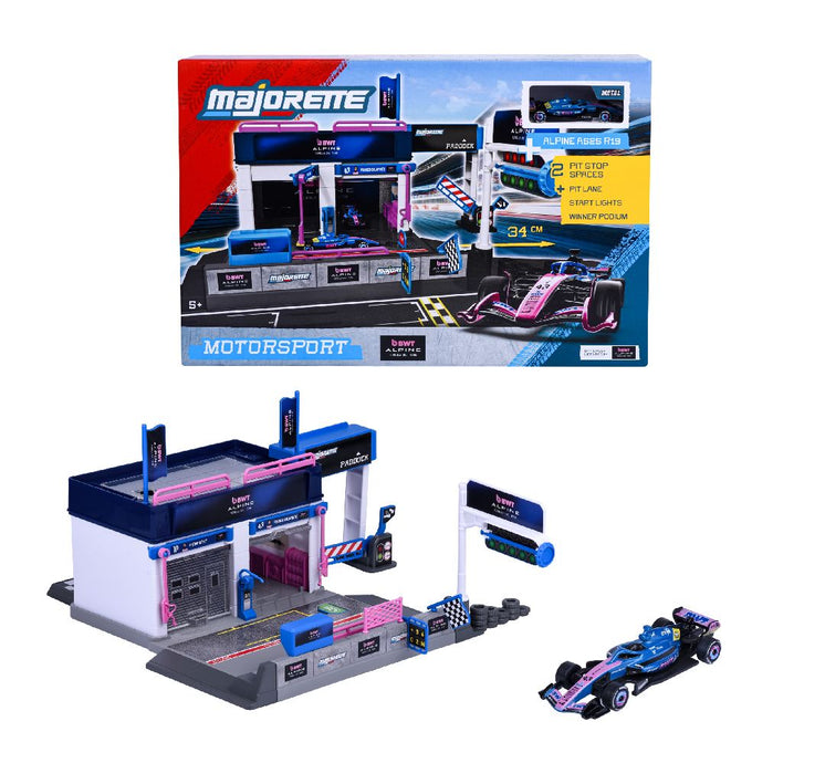 JAD8502106001JAD Jada "Majorette" - Alpine Pit Stop + 1 Vehicle Playset
