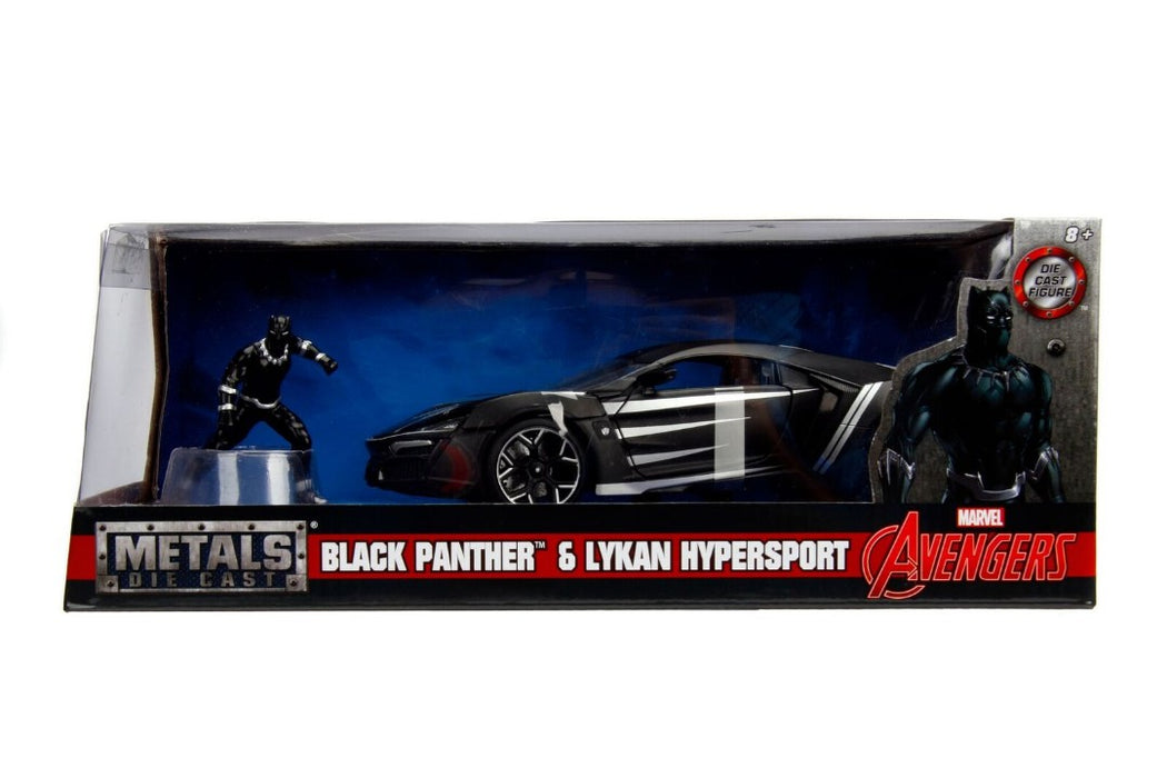 JAD99723 Jada 1/24 "Hollywood Rides" Lykan HyperSport w/Black Panther