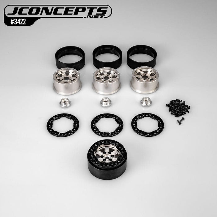 JCO3422 JConcepts Jammer 2.2" wheel, natural w/black beadlock (4)