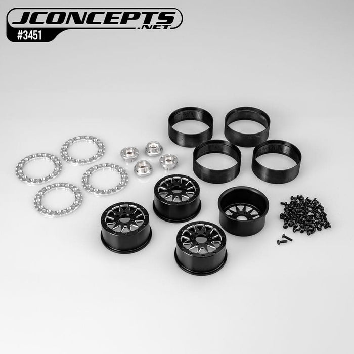 JCO3451 JConcepts Ultra 2.0" 12 spoke wheel, black beadlock (4)