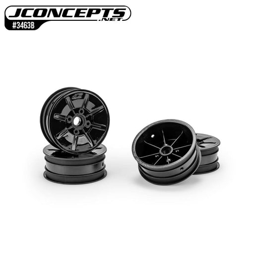 JCO3463B JConcepts Pioneer - RC10 2.2" front wheel, stealth black - 4pc