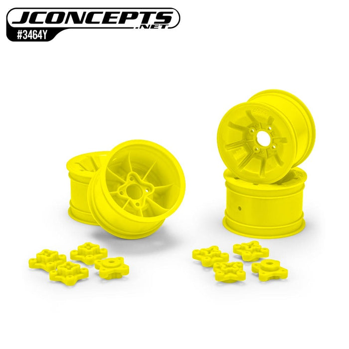 JCO3464Y JConcepts Pioneer - RC10 2.2" rear wheel, yellow - 4pc