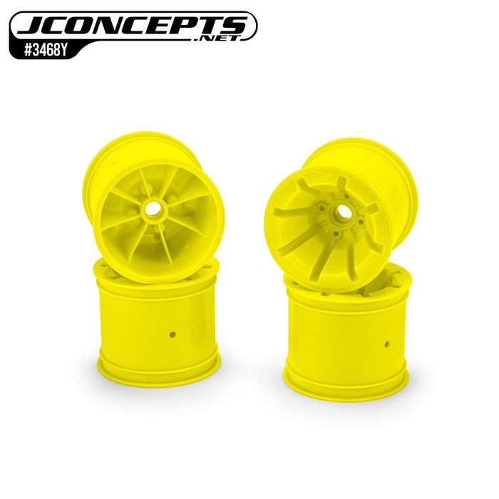 JCO3468Y JConcepts Pioneer - RC10T 2.2" wide front wheel, yellow - 4pc