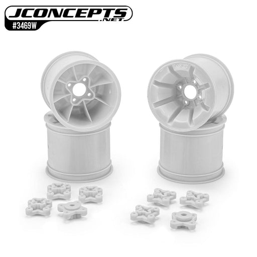 JCO3469W JConcepts Pioneer - RC10T 2.2" rear wheel, white - 4pc