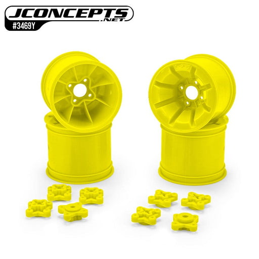 JCO3469Y JConcepts Pioneer - RC10T 2.2" rear wheel, yellow - 4pc