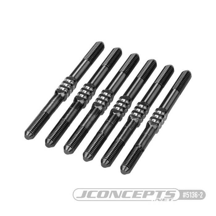 JCO5136-2 JConcepts RC10B7 3.5x48mm Fin Ti turnbuckle, Stealth Black (6)