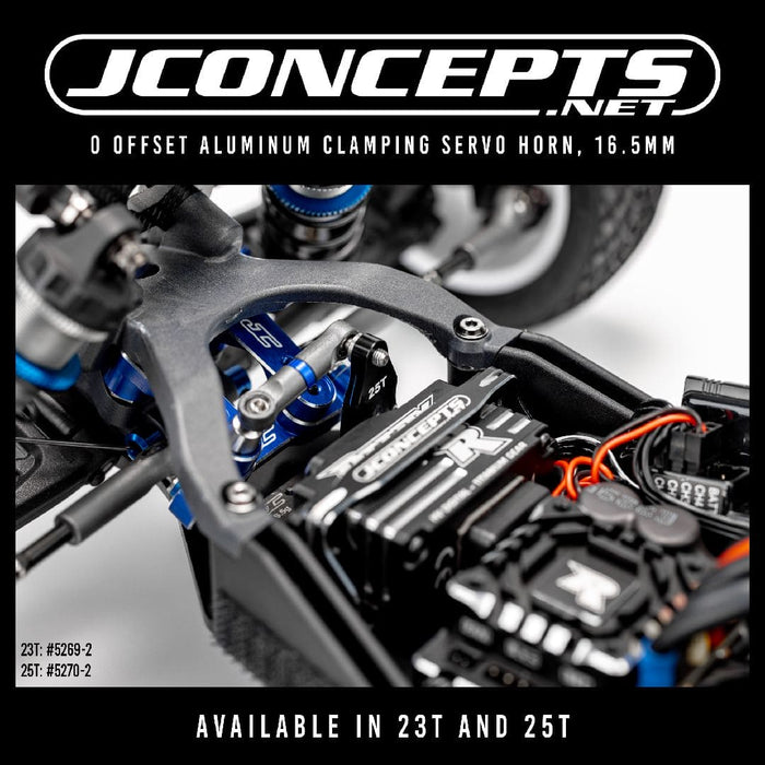 JCO5269-2 JConcepts - 23T, aluminum clamping servo horn, 16.5mm - black