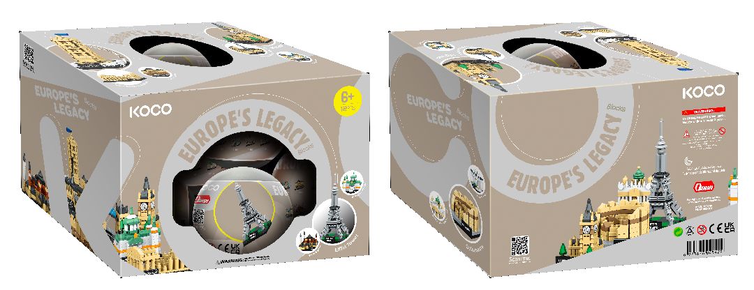 KCO01093-01104CB KOCO European Famous Buildings Balls - counter-top display (0109