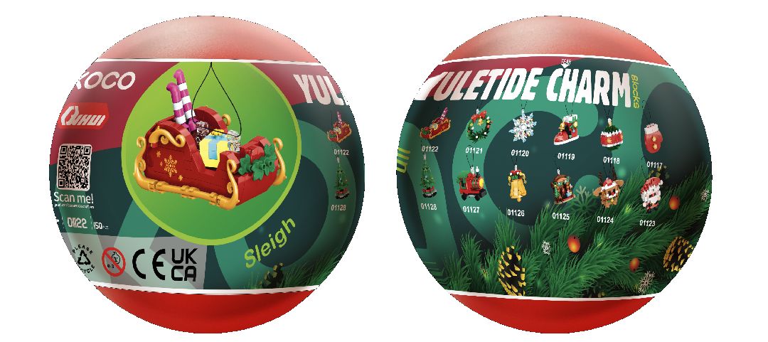 KCO01117-01128CB KOCO Christmas Ornament Collection Balls - counter-top display (