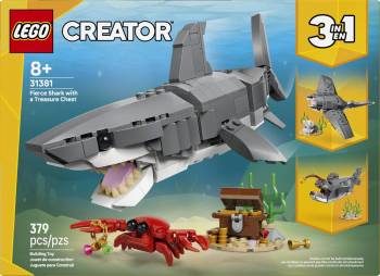 LEG31381 LEGO Creator Fierce Shark with a Treasure Chest 379pcs