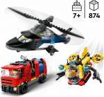 LEG60462 LEGO City Helicopter, Fire Truck & Submarine 874pcs