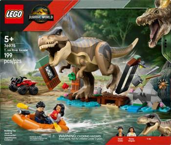 LEG76975 LEGO Jurassic World T-Rex River Escape Dinosaur Figure 199pcs