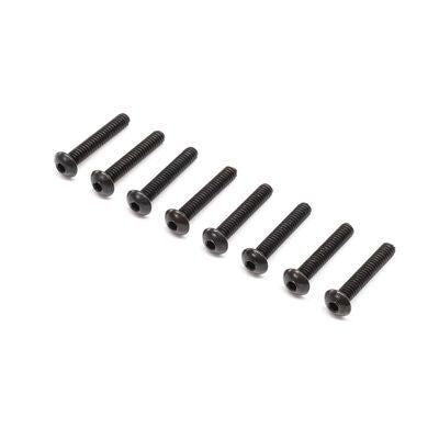 LOS-3816 Losi Button Head Screws, 2-56 x 1/2" (8)