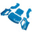 LOS-4001 Losi Body Set, Complete, Metallic Blue: 5IVE-T 3.0