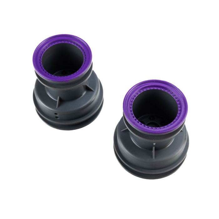 LOS-4459 Losi MT Wheel, Purple Beadlock, Lt Grey: Mini LMT (2)