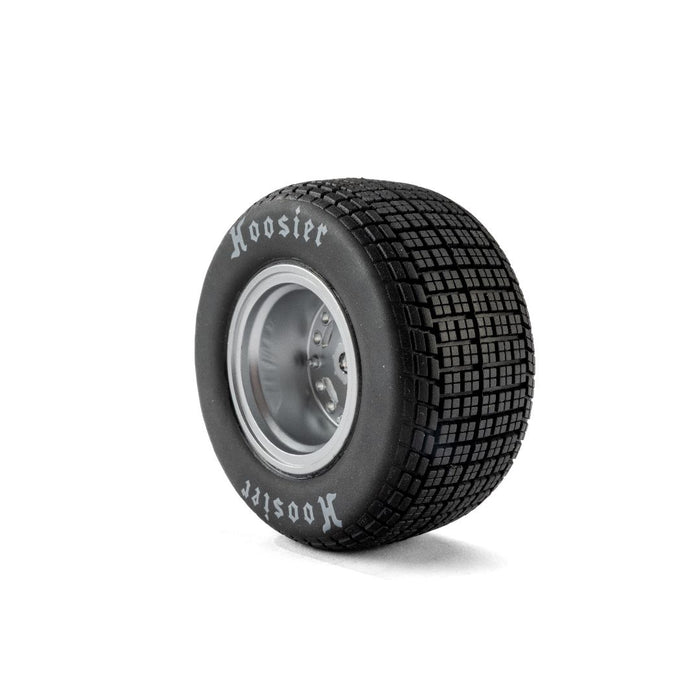 LOS-4641 Losi Hoosier Tires, Soft, Mounted, Satin Aluminum 22S DLM (2)