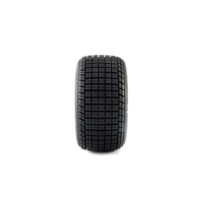 LOS-4641 Losi Hoosier Tires, Soft, Mounted, Satin Aluminum 22S DLM (2)