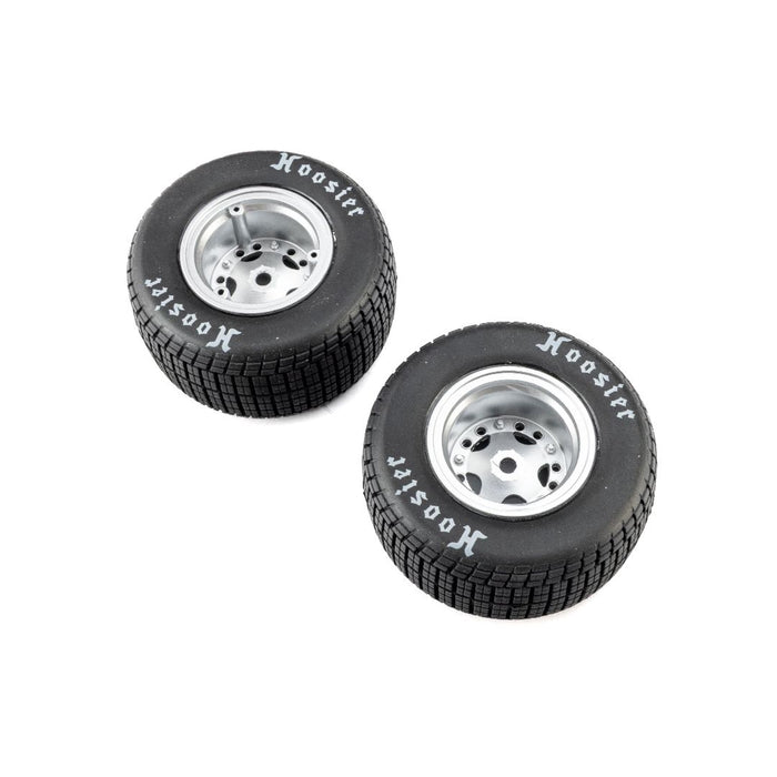 LOS-4641 Losi Hoosier Tires, Soft, Mounted, Satin Aluminum 22S DLM (2)