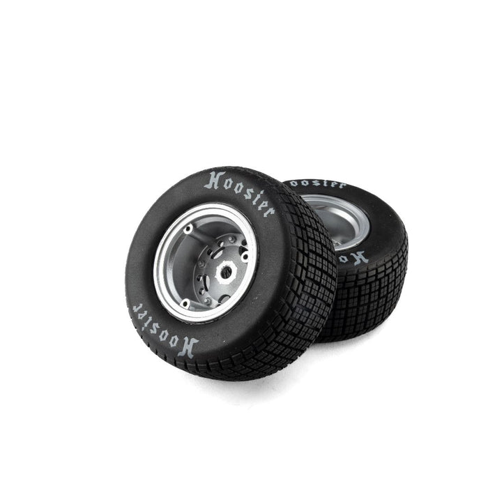 LOS-4641 Losi Hoosier Tires, Soft, Mounted, Satin Aluminum 22S DLM (2)