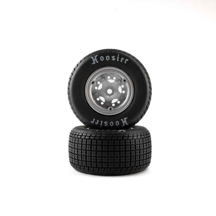 LOS-4641 Losi Hoosier Tires, Soft, Mounted, Satin Aluminum 22S DLM (2)