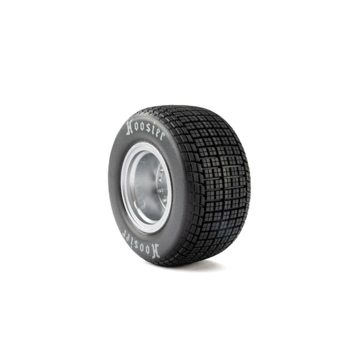 LOS-4642 Losi Hoosier Tires, Medium, Mounted, Satin Aluminum 22S DLM (2)