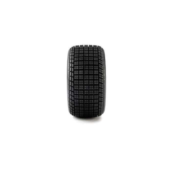 LOS-4642 Losi Hoosier Tires, Medium, Mounted, Satin Aluminum 22S DLM (2)
