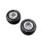 LOS-4642 Losi Hoosier Tires, Medium, Mounted, Satin Aluminum 22S DLM (2)