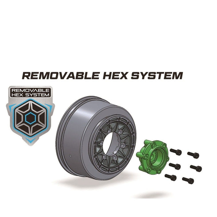 LOULT3148SB Louise R/C SC-Pioneer 2.2/3.0" - 12,14,17mm Rem Hex Blk Whls(2)