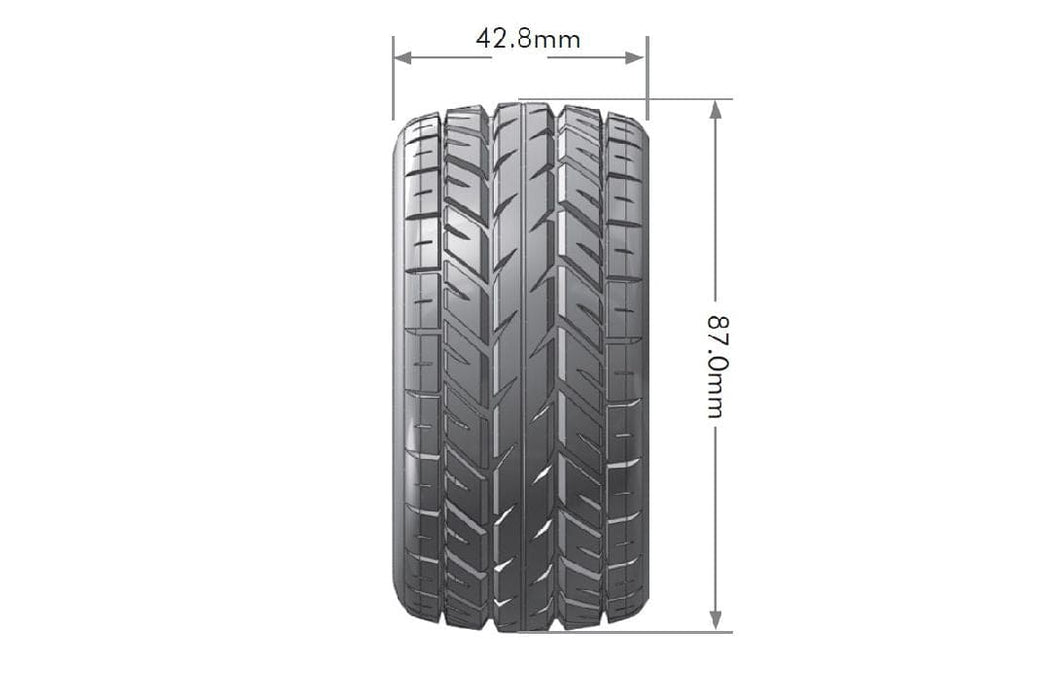 LOULT3188SBC Louise R/C ST-Rocket 2.2"-12mm Hex Black/Chrome (Front/Rear)(2)