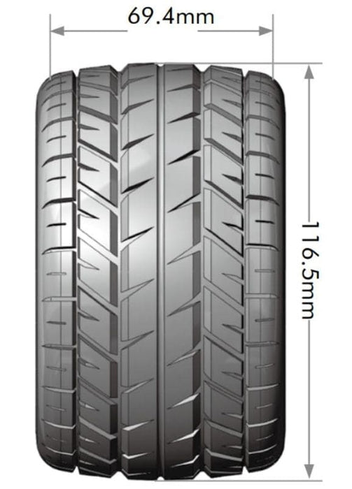 LOULT3201SX Louise R/C MT-Rocket 2.8" Removable Hex Black Whls 4.6" OD(2)