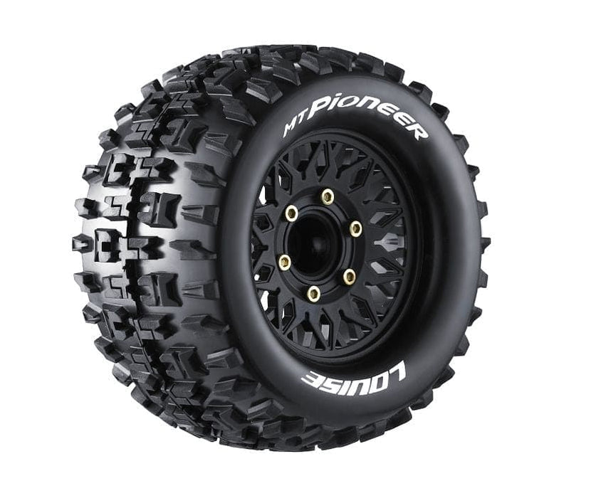 LOULT3202SX Louise R/C MT-Pioner 2.8" Removable Hex Black Whls 4.7" OD(2)