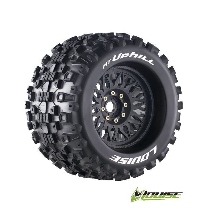 LOULT3219X Louise R/C MT-Uphill 3.8" Removable Hex Black Whls 6.7" OD(2)