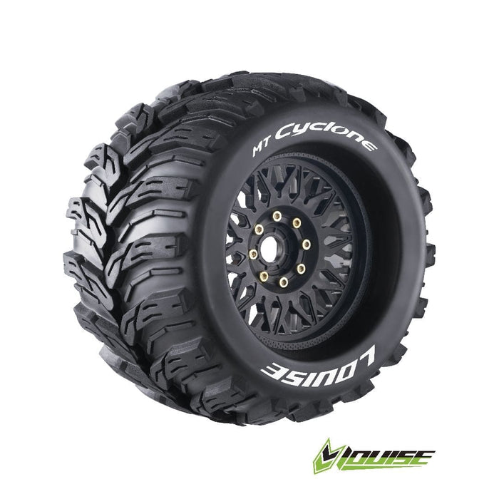 LOULT3220X Louise R/C MT-Cyclone 3.8" Removable Hex Black Whls 6.7" OD(2)