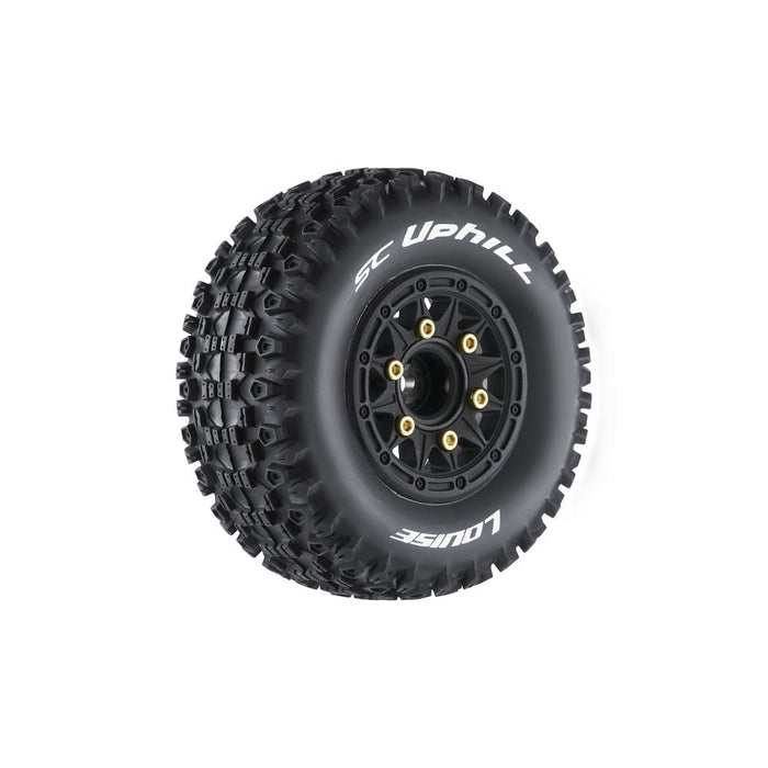LOULT3223SB Louise R/C SC-Uphill 2.2/3.0" - 12,14,17mm Rem Hex Blk Whls (2)